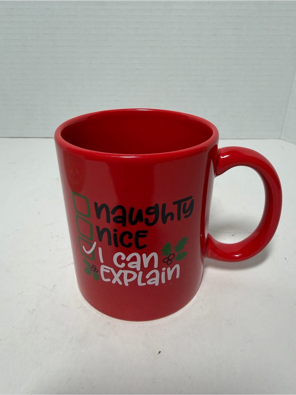 Christmas Mug "naughty nice I can explain"